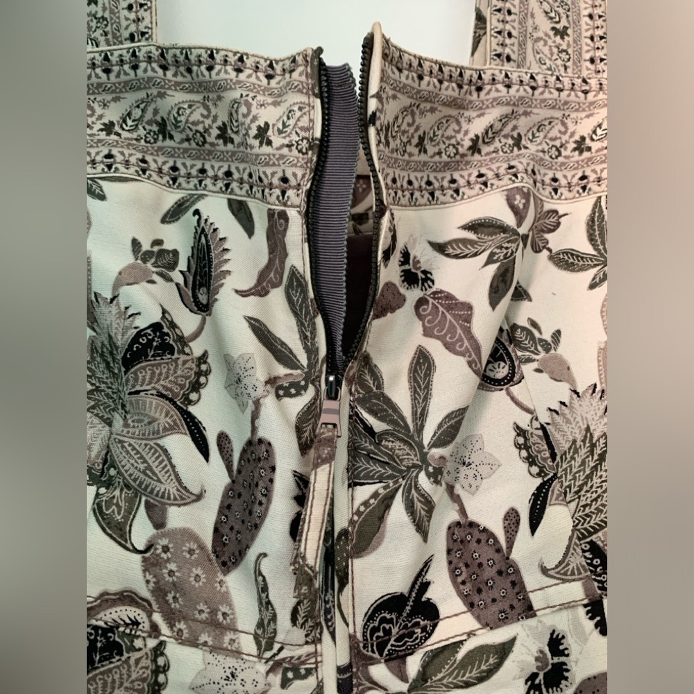 Tory Burch Ivory Wisteria Zip Up Dress - size 4 - Picture 5 of 7